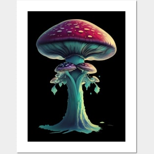 Psychedelic fly agaric Posters and Art